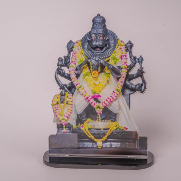 Narasimha Temple Plastic Stand – 4x3 Inch Hindu Altar Decor