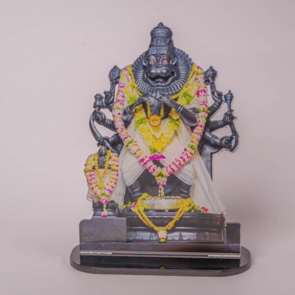 Narasimha Temple Plastic Stand – 4x3 Inch Hindu Altar Decor