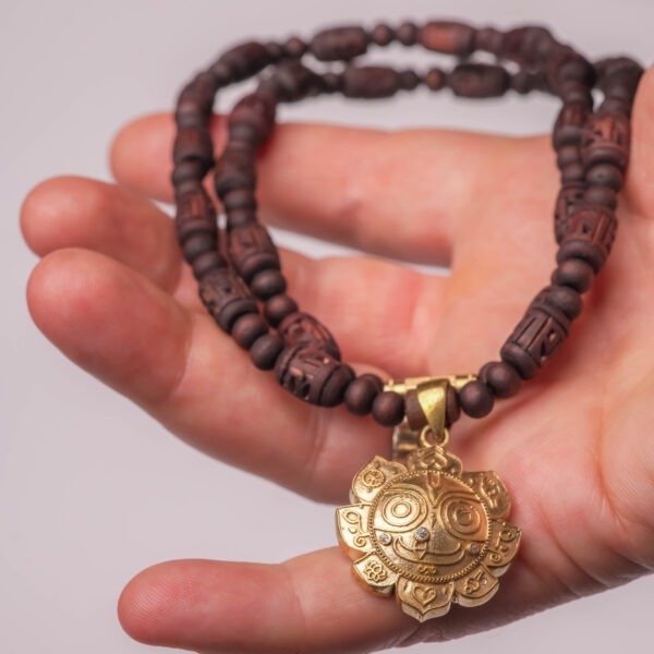 Tulsi Mala with Radhe Beads & Jagannath Pendant 20"