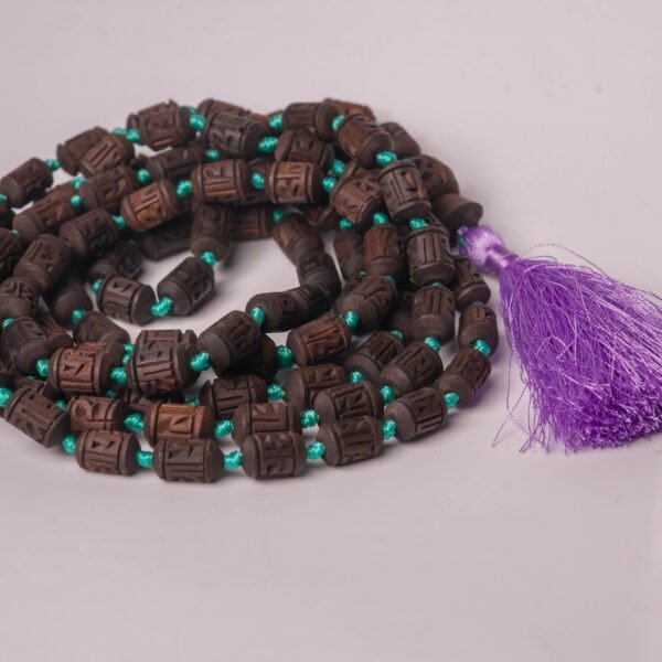 Tulasi Japa Mala – 108 Beads with Hand-Carved "Radhe" Name
