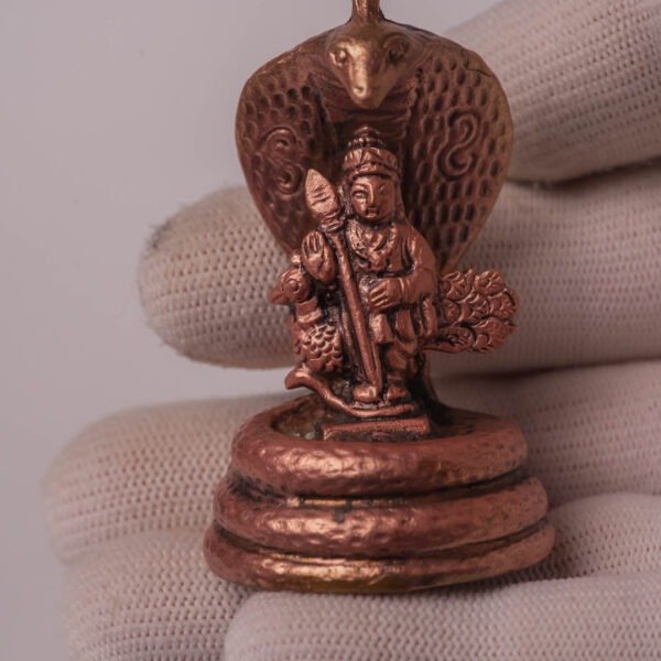 Small Murugan Idol Copper Kartikeya Statue Spiritual Gift