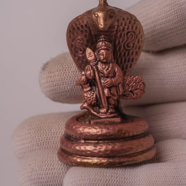 Small Murugan Idol Copper Kartikeya Statue Spiritual Gift