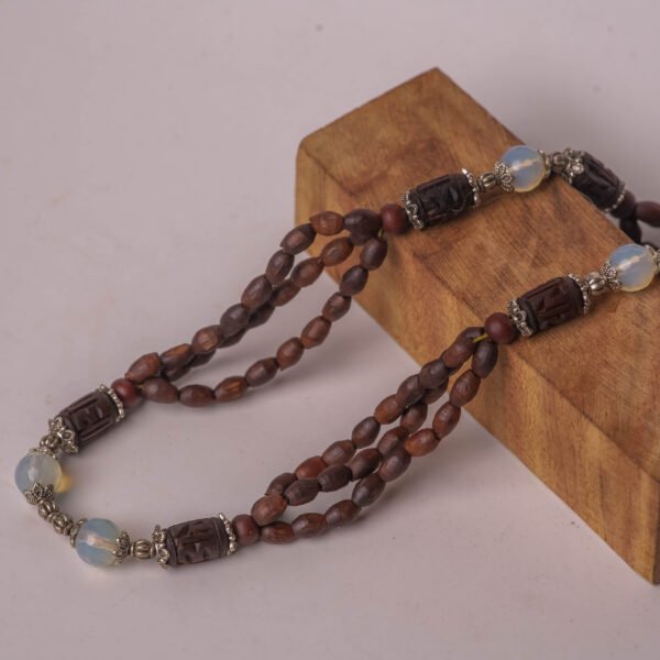 3 round Tulasi Mala Necklace 19"