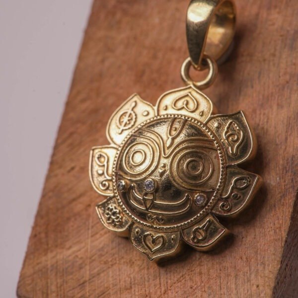 Jagannath Pendant Panchaloka 0.84 Inch, Tiny Lord Jagannath Necklace, Hare Krishna Jewelry, Spiritual Protection Amulet Gift