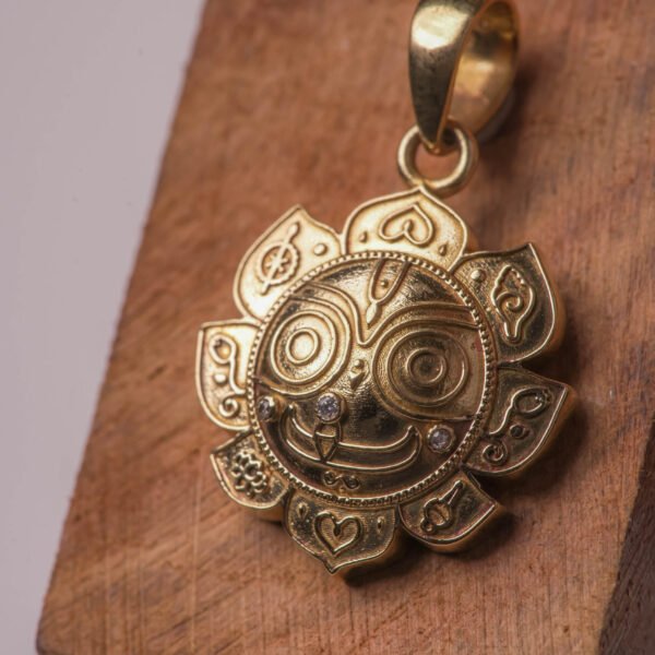 Jagannath Pendant Panchaloka 0.84 Inch, Tiny Lord Jagannath Necklace, Hare Krishna Jewelry, Spiritual Protection Amulet Gift