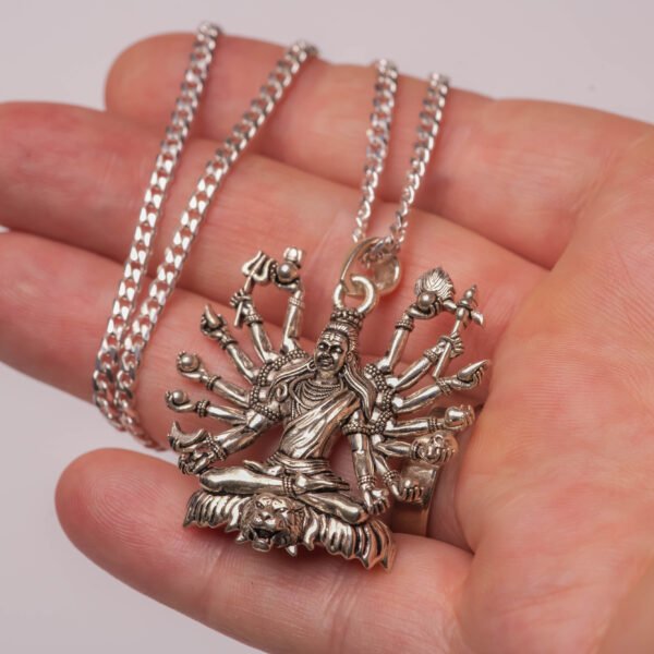 Lord Shiva Silver 92.5 Pendant Necklace, Hindu Deity Jewelry