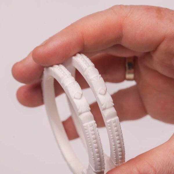 Original Conch Shell Pair Bracelets 2.3”, Traditional Shakha Bangles