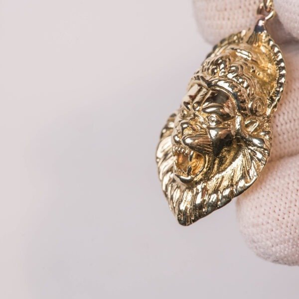 Narasimhadev Pendant, Panchaloha Narasimha Necklace, 1.5 Inch