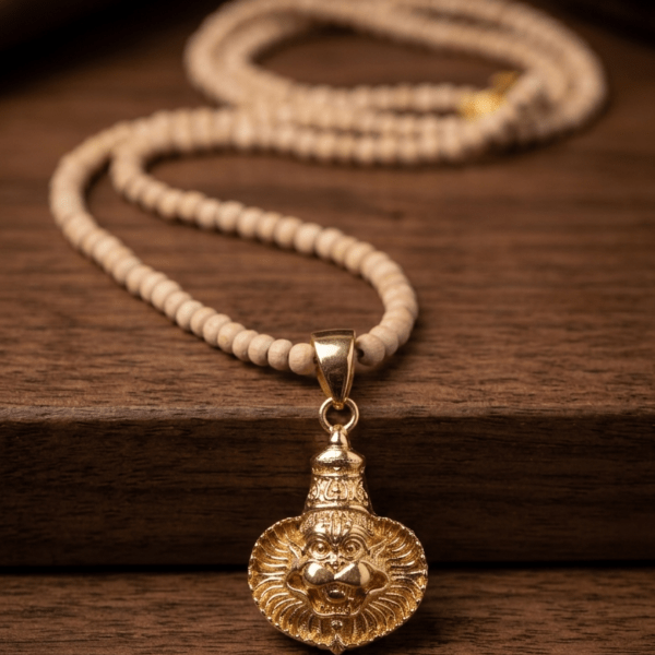 Panchaloha Narasimhadev Pendant with Tulasi Kanthimala