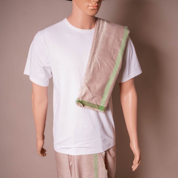 Vaishnava Cotton Khadi Dhoti Chadar Set | Traditional Hindu Temple Wear
