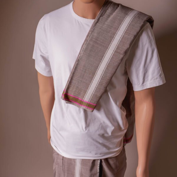 Vaishnava Cotton Khadi Dhoti Chadar Set | Traditional Hindu Temple Wear