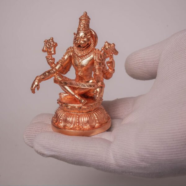 3" Yoga Narasimha Murti | Pure Bronze Narasimhadev Statue | Lakshmi Narasimha Idol