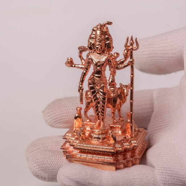 3" Lord Shiva with Kamadhenu Murti | Pure Bronze Shiva