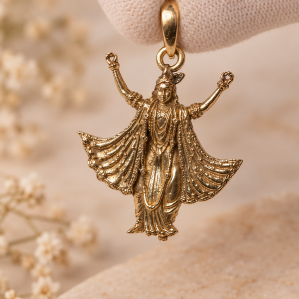 Gauranga Pendant 1 Inch | Panchaloha Sri Chaitanya Mahaprabhu Pendant