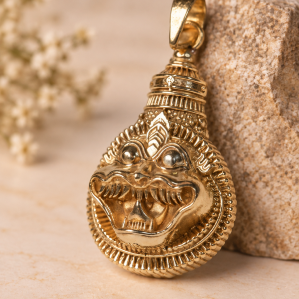 Nrisimhadev Pendant 1.5 Inch | Narasimha Face Panchaloha Pendant | Lord Vishnu