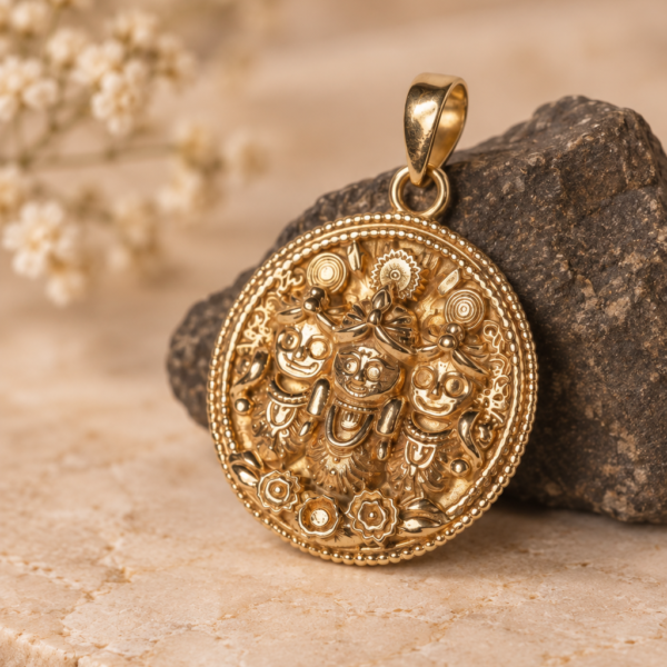 Jagannath Pendant 1 Inch | Lord Jagannath Panchaloha Pendant | Jagannath Dev Jewelry