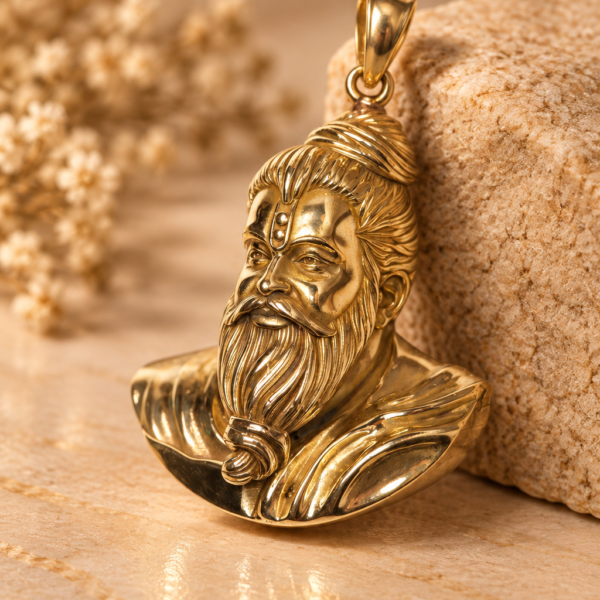 Premananda Panchaloha Pendant, 1.5 Inch Spiritual Indian Jewelry