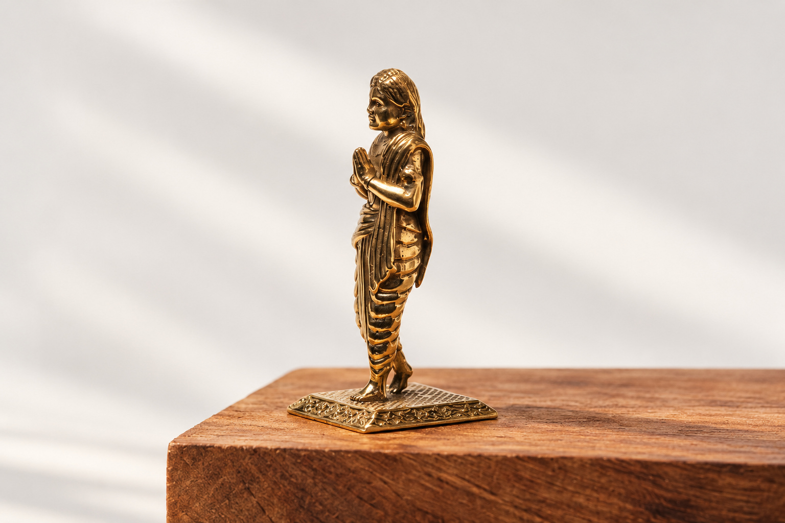 Brass Figurine in Namaste Pose