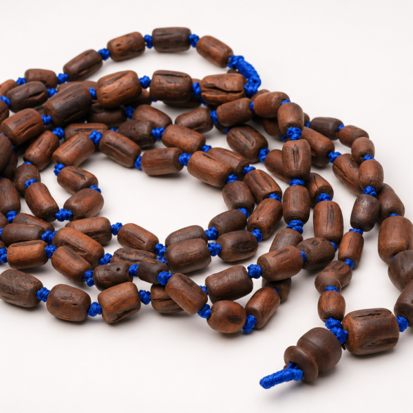108 Bead Tulasi Japa Mala, Natural Tulsi Wood Prayer Beads