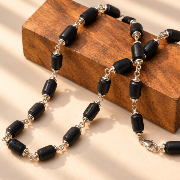 Tulasi Mala, 18 Inch Tulsi Necklace, Natural Tulasi Beads, Vaishnava Jewelry