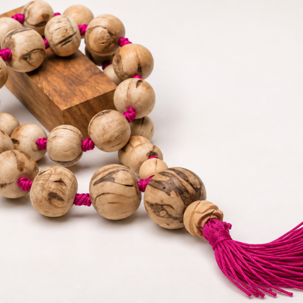 27 Bead Tulasi Japa Mala, Natural Tulsi Wood Prayer Beads