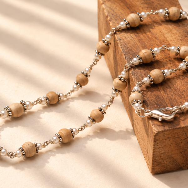 Tulasi Mala, 18 Inch Tulsi Necklace, Natural Tulasi Beads, Vaishnava Jewelry