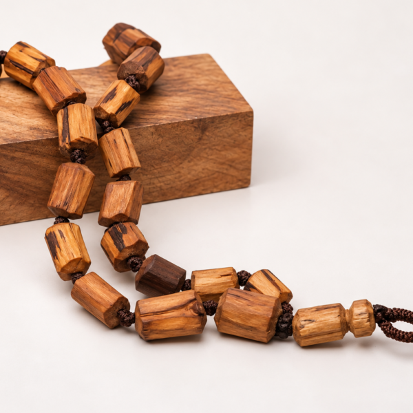 27 Bead Tulasi Japa Mala, Natural Tulsi Wood Prayer Beads
